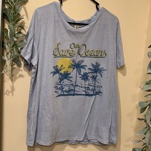 Save our oceans graphic short sleeve tee